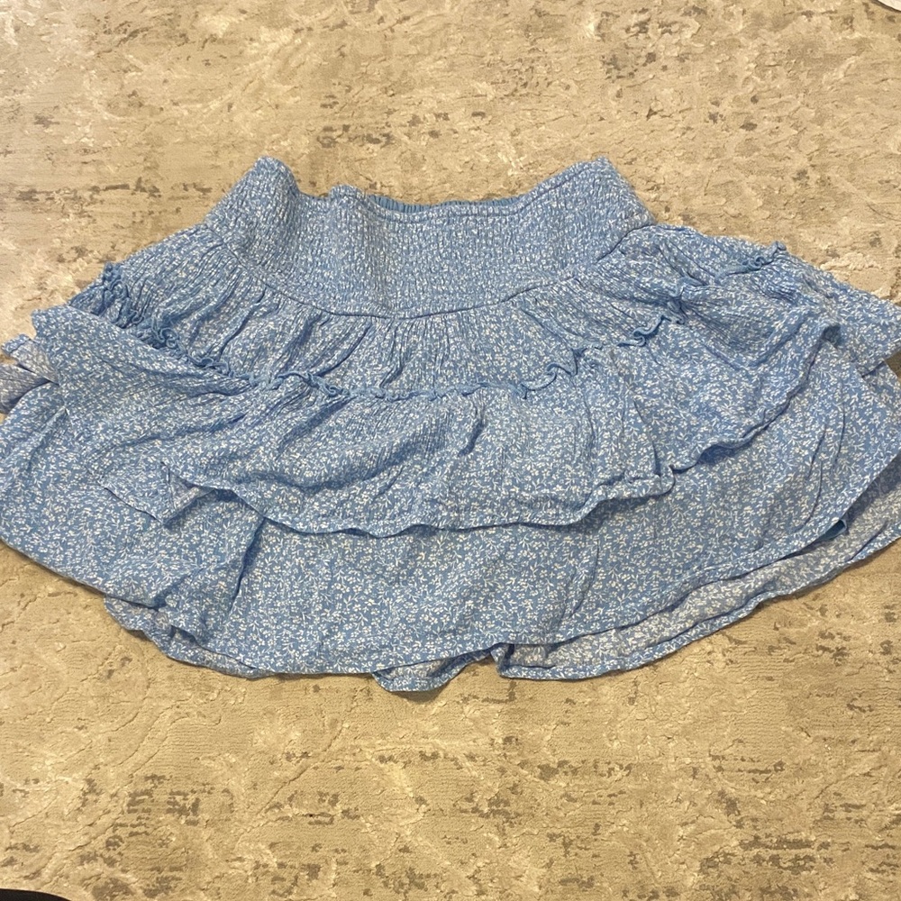 Hollister high rise S women’s flowy skort floral summer coastal